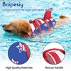 Baipesiy Dog Life Jacket, American Flag Ripstop Shark Dog Life