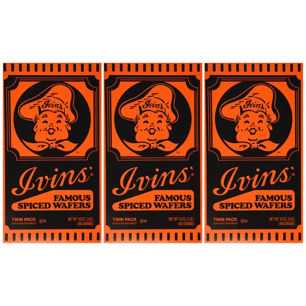 Ivins Famous Spiced Wafers 16 Oz Twin Pack of 3