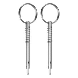 M METERXITY 2-Pack Quick Release Pins, 316 Stainless Steel 6.3mm Dia., 65mm Usage Length Bimini Top Pin with Drop Cam & Spring for Deck Boat/Canopy, Marine Hardware