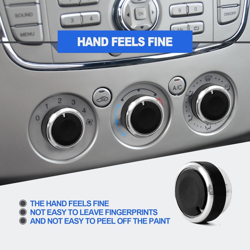 3 pcs Air Conditioning Knob Control Switch Compatible with Ford