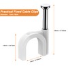 Round Cable Clips, 100 Pack 5mm White Wire Cable Clips