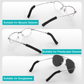 Harniruco Harniruco 3 Pairs Upgrade Soft Eye Glasses Ear Grippers, Soft Knitted Cotton Glasses Ear Cushions, Glasses Ear Grips Non Slip, Suitable for Men Women Kid Sports Work and Study