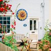 Yoiolclc Large Outdoor Clock Waterproof-Decorative Sun Flower Wall Clocks for