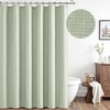 ANRODUO Extra Long Fabric Shower Curtain, 108 Inch Long Linen