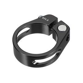 PATIKIL 34.9mm Cycles Bike Seat Post Clamp, Aluminum Alloy Seat Tube Clip Bike Quick Release Clamp for Mountain Bike Road Bike Gear Track Bike Folding Bike Black