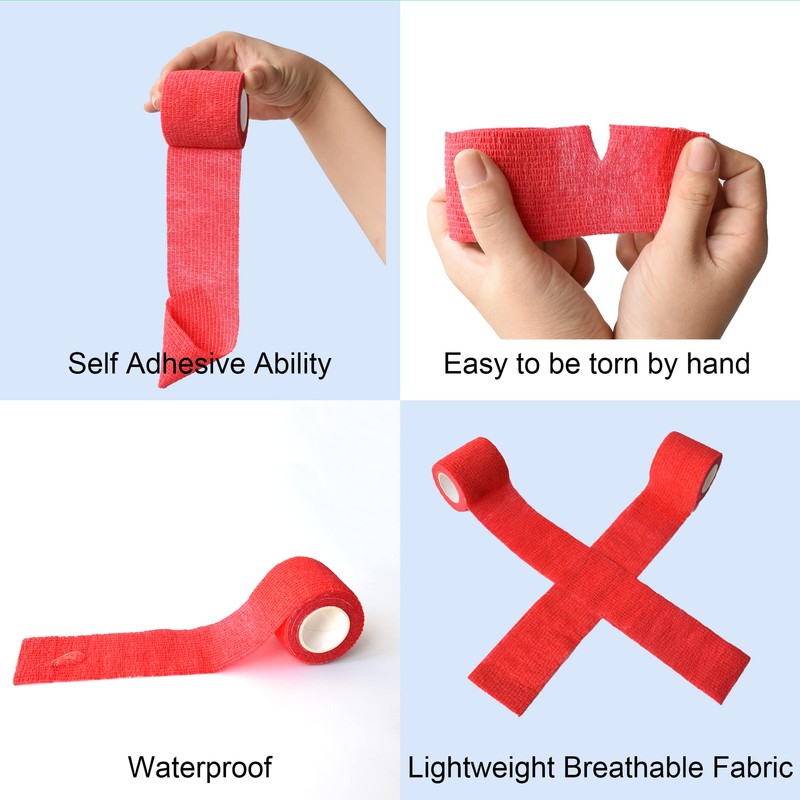 FEILIBAY 10 Pack Self Adherent Bandage Wrap Elastic Cohesive Bandage