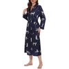 Lavenderi Women's Long Classic Satin Kimono Lounge Bathrobe Robe(Cheetah,X-Large)