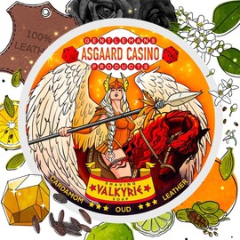 “VALKYRIE” (ASGAARD CASINO) ARTISAN SHAVING SOAP - MADE IN UK - CARDAMOM, LEATHER&OUD - 7 BUTTERS - ALL NATURAL INGREDIENTS