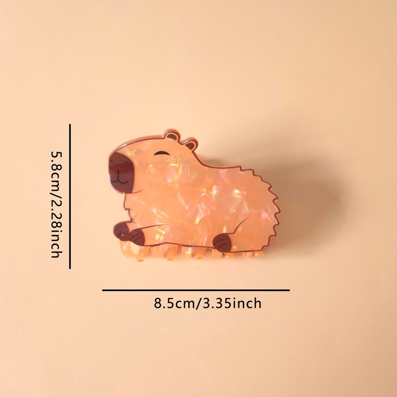 Funny Acrylic Capybara Hair Clips,Cute Acrylic Animal Claw Clip,Small Claw