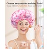mikimini Shower Caps, Reusable Bath Shower Caps 2 Packs for