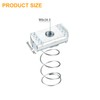 sourcing map Strut Spring Channel Nut Regular, 30Pcs M8x34.5 Carbon