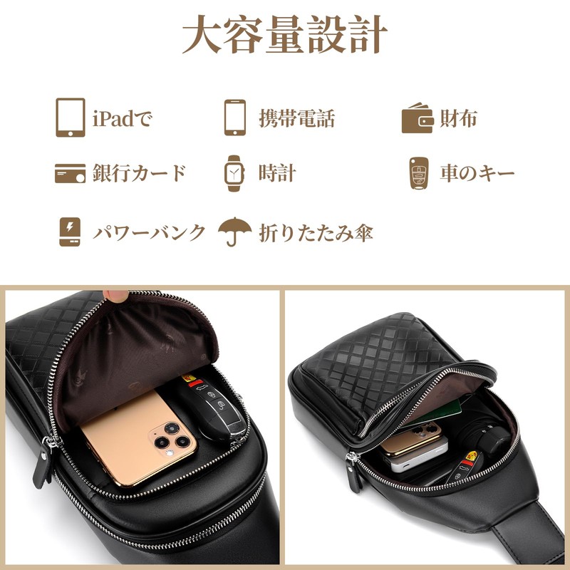 [FSD.WG] Body Bag Genuine Leather Men's Cross-body Bag One Shoulder