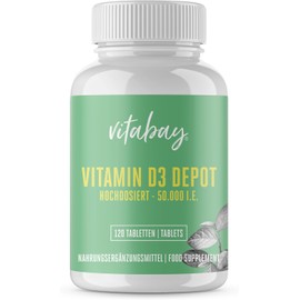 Vitamin D3 Depot 50,000 IU Only one vegan tablet every 50 days - Vegan tablets