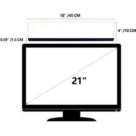 Yocoolfun Monitor Memo Board Top Mount,18" Monitor Sticky Note Holder,Sticky Boards,Message Board for Computer Monitors