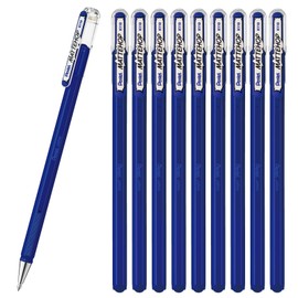 Pentel Color Ballpoint Pen, Matte Hop, Blue, 10-Piece Pack (K110-VC)