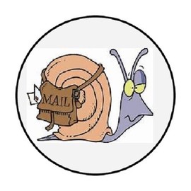 Homemade 48 Snail Mail !!  ENVELOPE SEALS LABELS STICKERS 1.2" ROUND