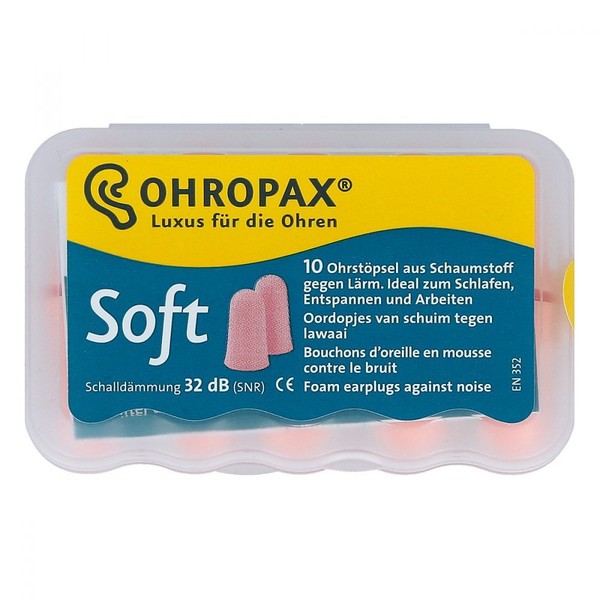 Ohropax Soft Foam Ear Plugs (10 Ear Plugs)