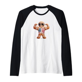 Beach Gym Costume for Bodybuilding and Cookie Man Lovers Raglan Baseball Tee