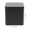 HEMOTON 10pcs Metal Tin Square Tea Containers Portable Loose Leaf
