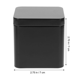 HEMOTON 10pcs Metal Tin Square Tea Containers Portable Loose Leaf Tea Tin Box Empty Boxes Empty Tin Boxes Lidded Tea Bag