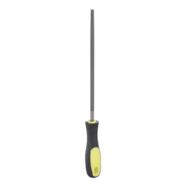 sourcing map Round File 8" High Carbon Hardened Steel Cut Hand Rasp with Plastic Handle for Deburring and Removing Material