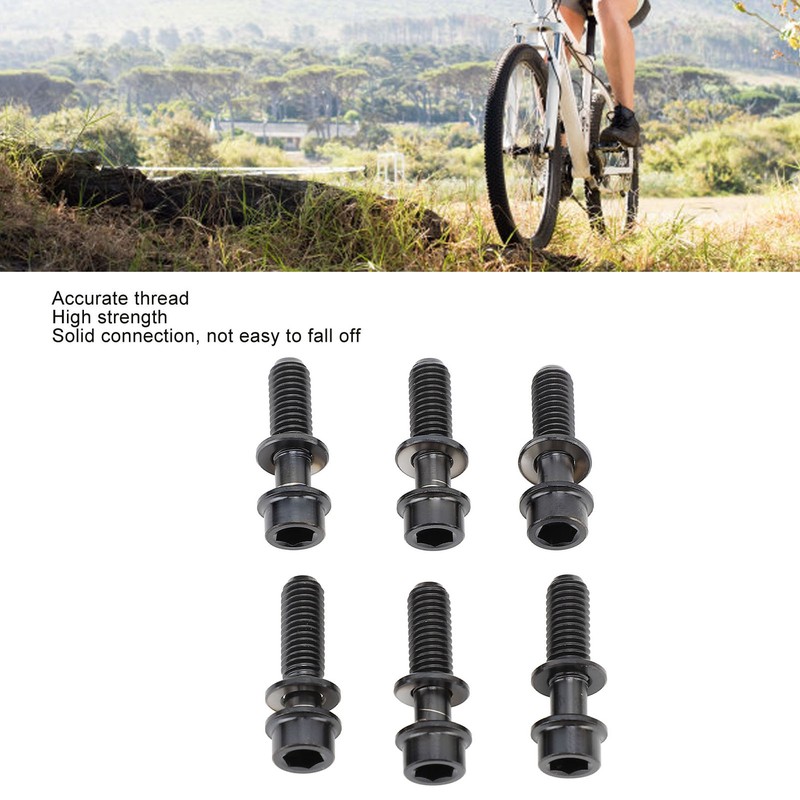 6Pcs Bike Screws Bolts Set Mountain Bicycle Handlebar Stem Ti