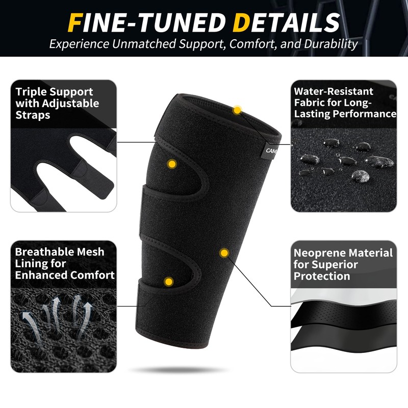 CAMBIVO Calf Support 2 Pack, Adjustable Calf Compression Sleeve Men