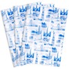MR FIVE 60 Sheets Blue American Buildings Tissue Paper Bulk,14"