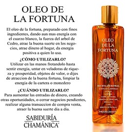 Oleo de la Fortuna Aceite Consagrado para atraer fortuna, buena suerte, dinero, abundadncia y prosperidad