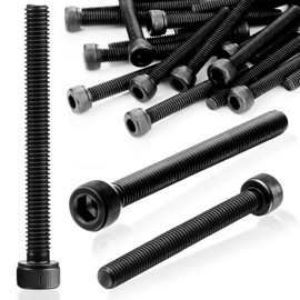 SWTYExt M5 Cylinder Screws with Hexagon Socket, Pack of 40, Hexagon Socket Screws, DIN 912, Cylinder Head Screws, Black Screws, Carbon Steel, Hexagonal Screws, Fully Threaded (M5 x 60 mm)