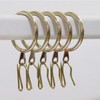 30 Sets Metal Drapery Curtain Rings with Curtain Pin Hooks,ZAAWUUT