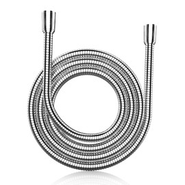 MEKO Shower Hose 1.8 m - 304 Stainless Steel Shower Hose with Universal Connector, Extra Length Shower Head Hose and 360 Degree Flexible Anti-Tangle Design (Silver)