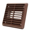Kair Brown Louvred Wall Vent Grille 155mm External Dimension with