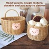 2 Pack Storage Basket,Bear Pattern Basket,Imitation Rattan Storage Container,Hanging Basket,Onion