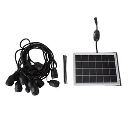 25FT Solar String Lights,Solar Powered LED Outdoor Commercial Grade Waterproof Patio Lights with Edison Globe Shatterproof Patio Lights for Outside Garden Backyard 6V 6W,10 Bulbs