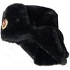 Gorro ruso Shapka Ushanka original (Negro, MED 60)