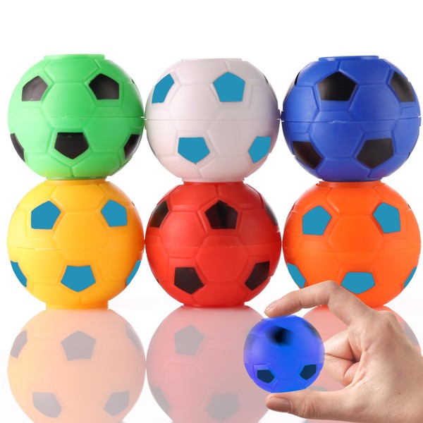 Entervending Spinner Balls 1.4''- Soccer Balls Assorted Colors Spinners - Fidget Toy Balls in Bulk, 50 pcs