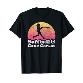 Softball and Cane Corsos Women or Girls Cane Corso T-Shirt