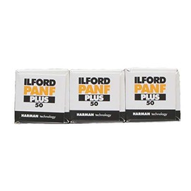 Ilford PanF Plus Medium Format Black and White Film - Pack of 3