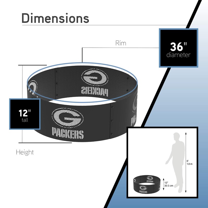 Blue Sky Outdoor Living FR361208-PATRIOTS Round Ring Fire Pit, Patriots