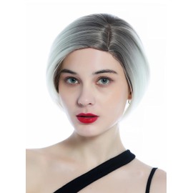 WIG ME UP - SZL0581-12T613 Ladies' Wih short smooth parting ombre dark blonde to platinum with copper blond mids