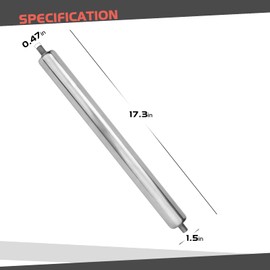 Stainless Steel Conveyor Roller, 1.5"Ø 16" Length Heavy Duty Gravity Conveyor Roller for Gravity Transmission Replacement Part, Roller Stands, Woodworking and Conveyors