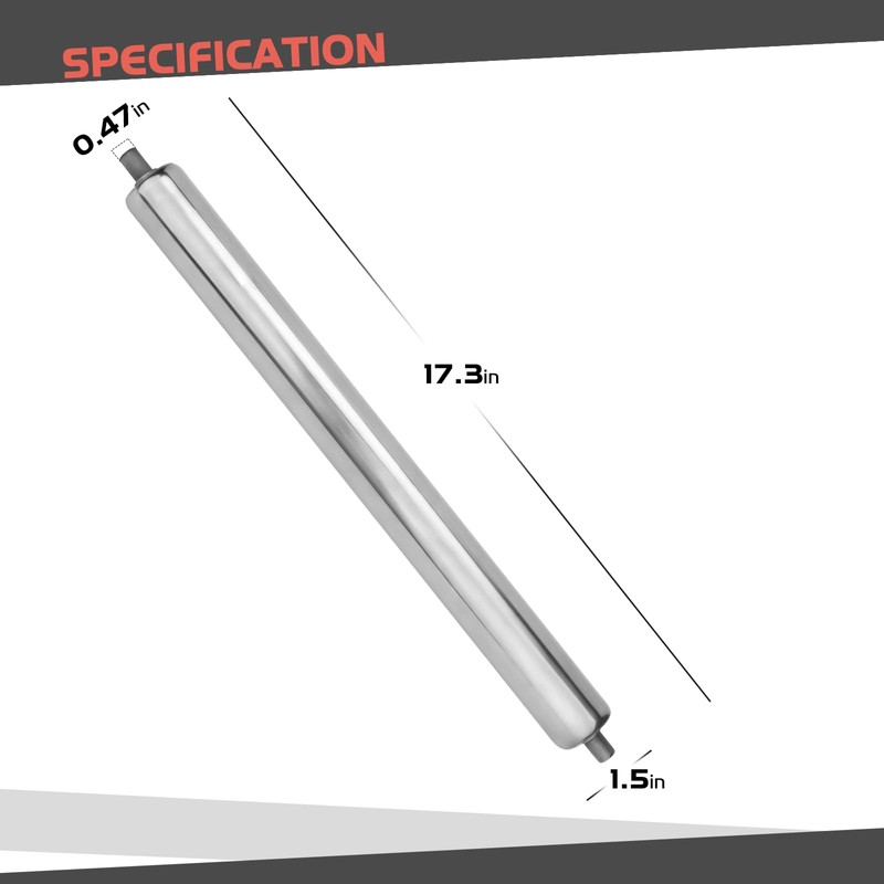 Stainless Steel Conveyor Roller, 1.5"Ø 16" Length Heavy Duty Gravity
