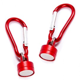 Strong multi camping D type hiking mini magnetic magnet fishing carabiner pin on reel loss prevention ring holder 01. Magnetic pin-on-reel 2ea