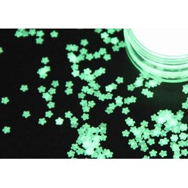 Spooky Glow in The Dark Nail Art Sequins Glitter 2g (3mm Flowers)
