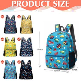 Patelai 48 Pcs Back Packs Bulk for Kids Classic Bookbags 17 Inch Colorful Basic Back Packs School Supply Kits for Boys Girls (Cartoon Prints)