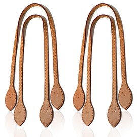 Bag Handle PU Leather, 4 Pieces Leather Bag Handle, Bag Strap, Handbag Strap, Replacement Strap for DIY Hand Accessories, Apply Shoulder Strap Bags, Purse Strap, Cross Body Strap, Brown