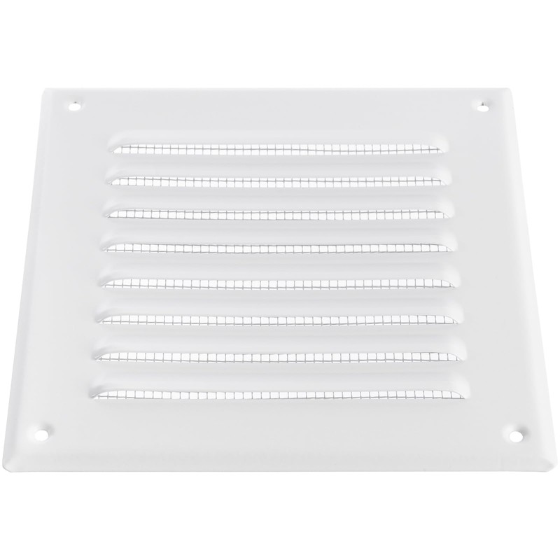 HVAC OV 5 x 5 Inch (Inner) White Stainless Steel