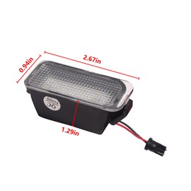 Beneges 2 x Error Free Xenon White LED Number Plate Light Compatible with 2006-2018 Ford Fiesta Focus Escape C-Max Mondeo Galaxy S-Max, 2008-2016 Jaguar XJ (X351) XF 542119, 585965