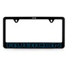 Jeep Rubicon UV Printed Black Plastic License Plate Frame (Blue